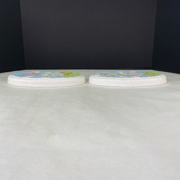 Vintage Hand Painted White Ducks Geese Plaster Wall Décor Set of 2 - Picture 8 of 10